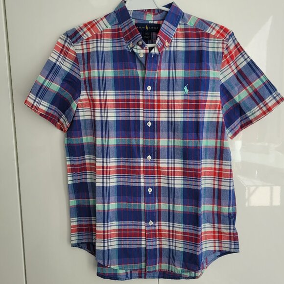 NWT Ralph Lauren Check Shirt Boys 14-16 yrs Size L - Picture 1 of 6